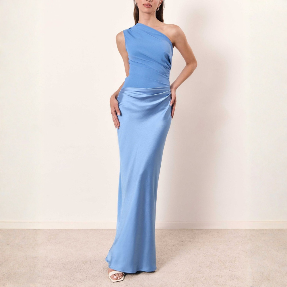 Graceful One Shoulder Maxi Dress