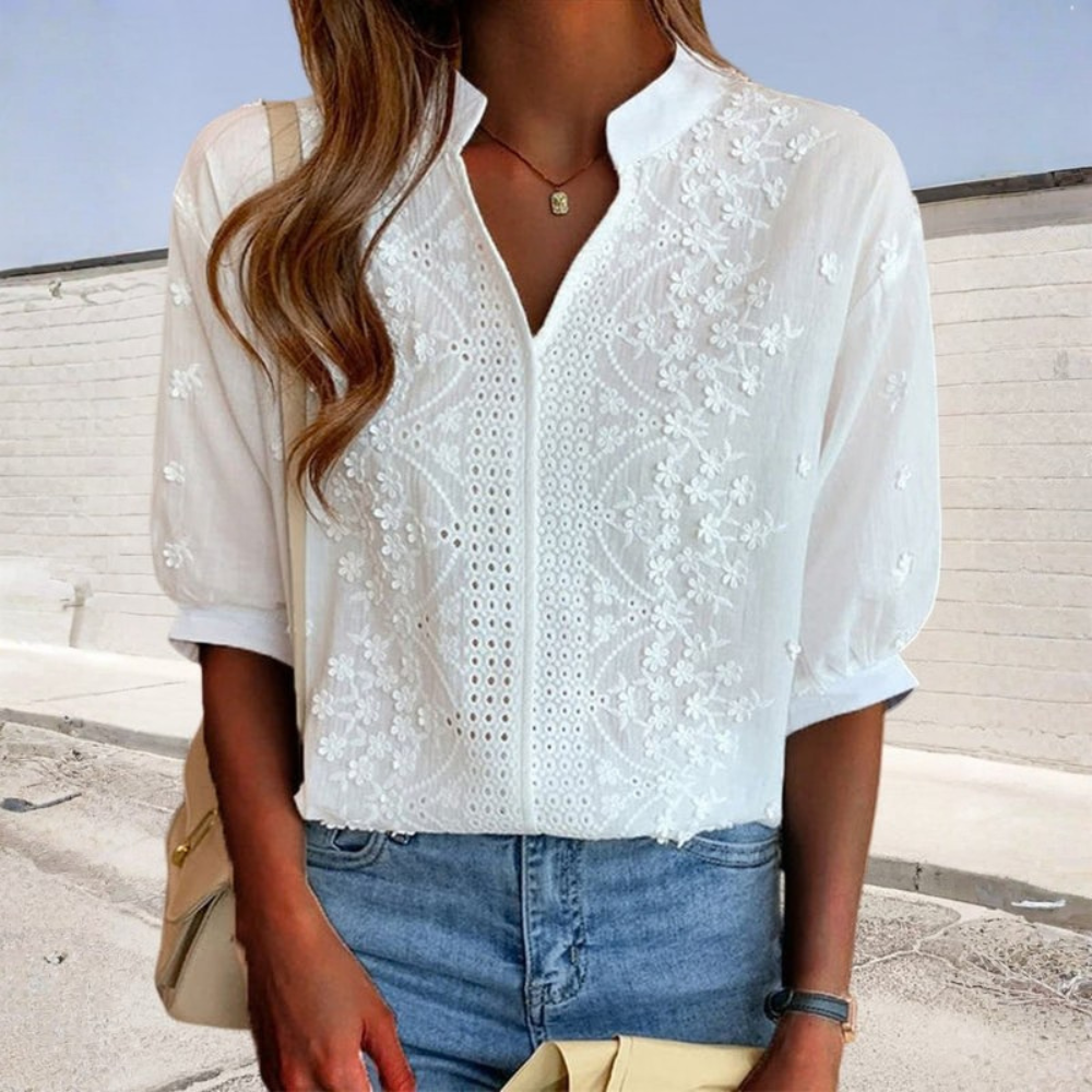 Delicate Blouse V Neck