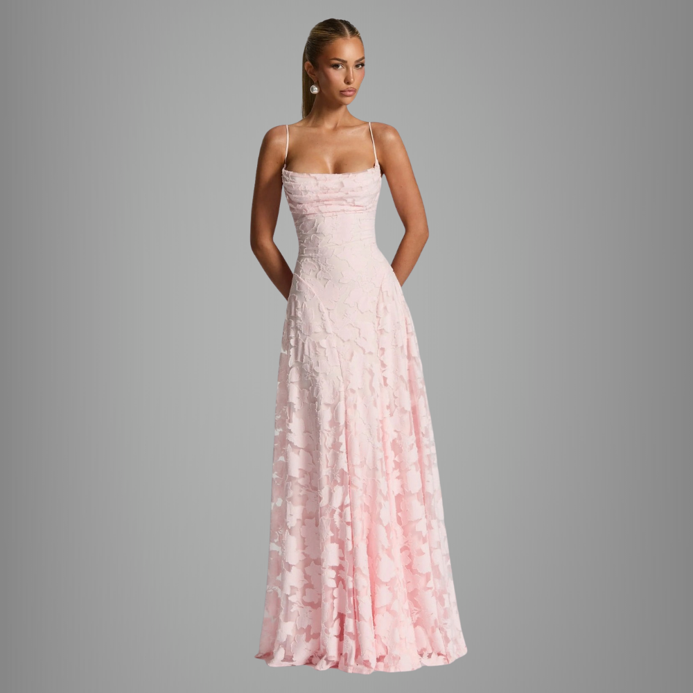 Fluid Draped Maxi Dress