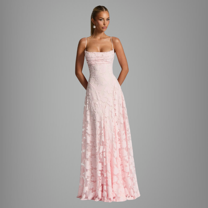 Fluid Draped Maxi Dress