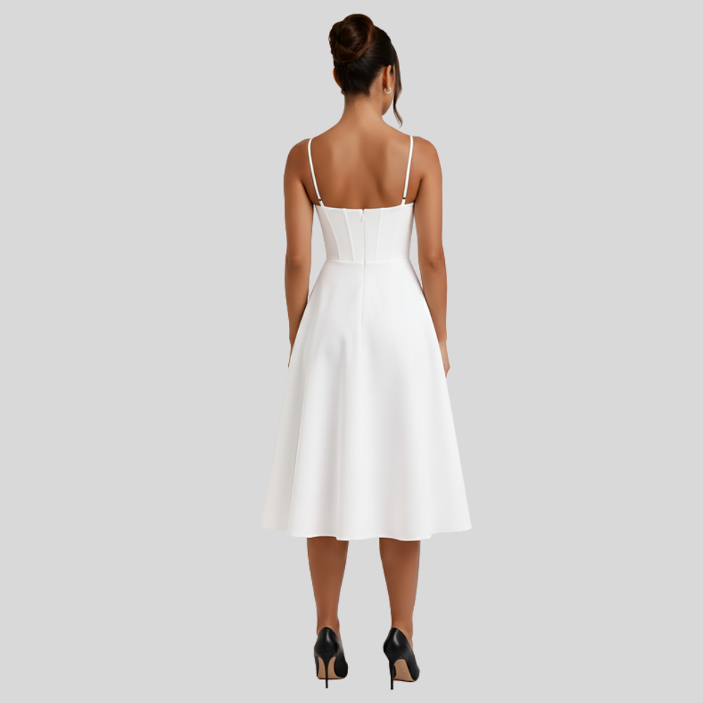 Sleek Bustier Midi Dress