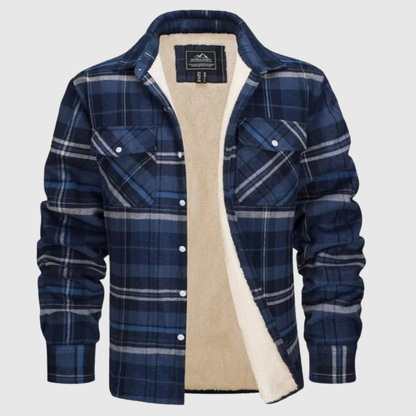 Warm Lined Plaid Casual Jacket