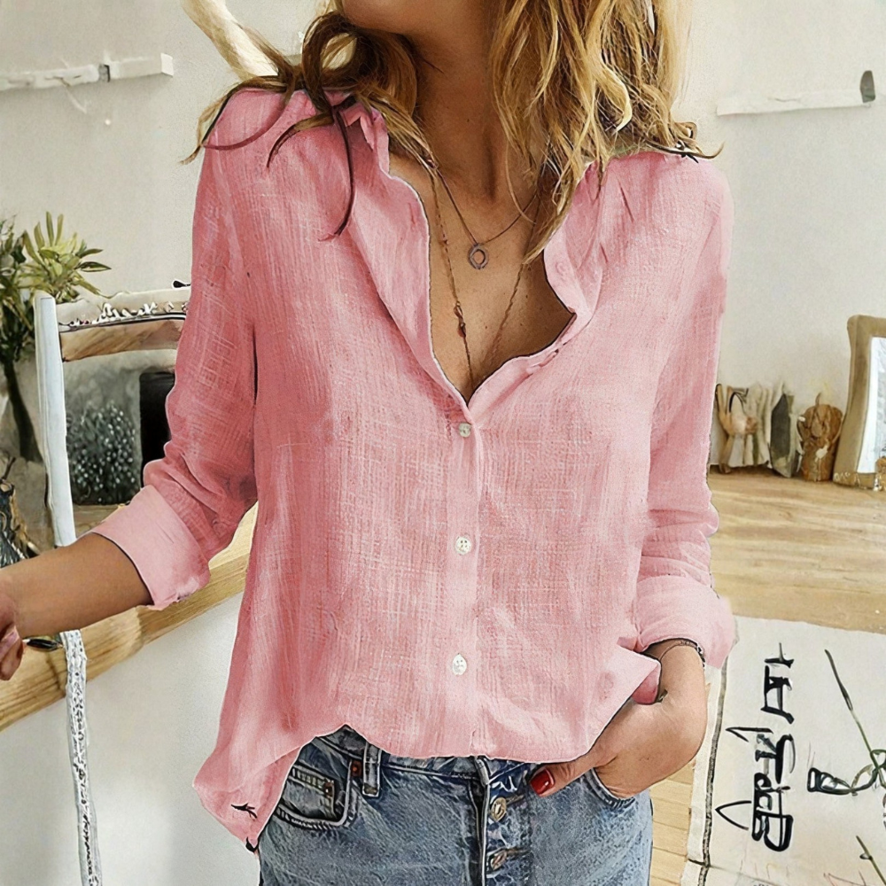 Relaxed Blouse Button Front