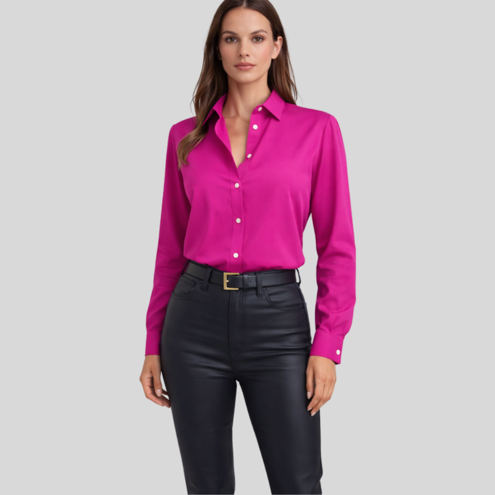Relaxed Silk Blouse V Neck