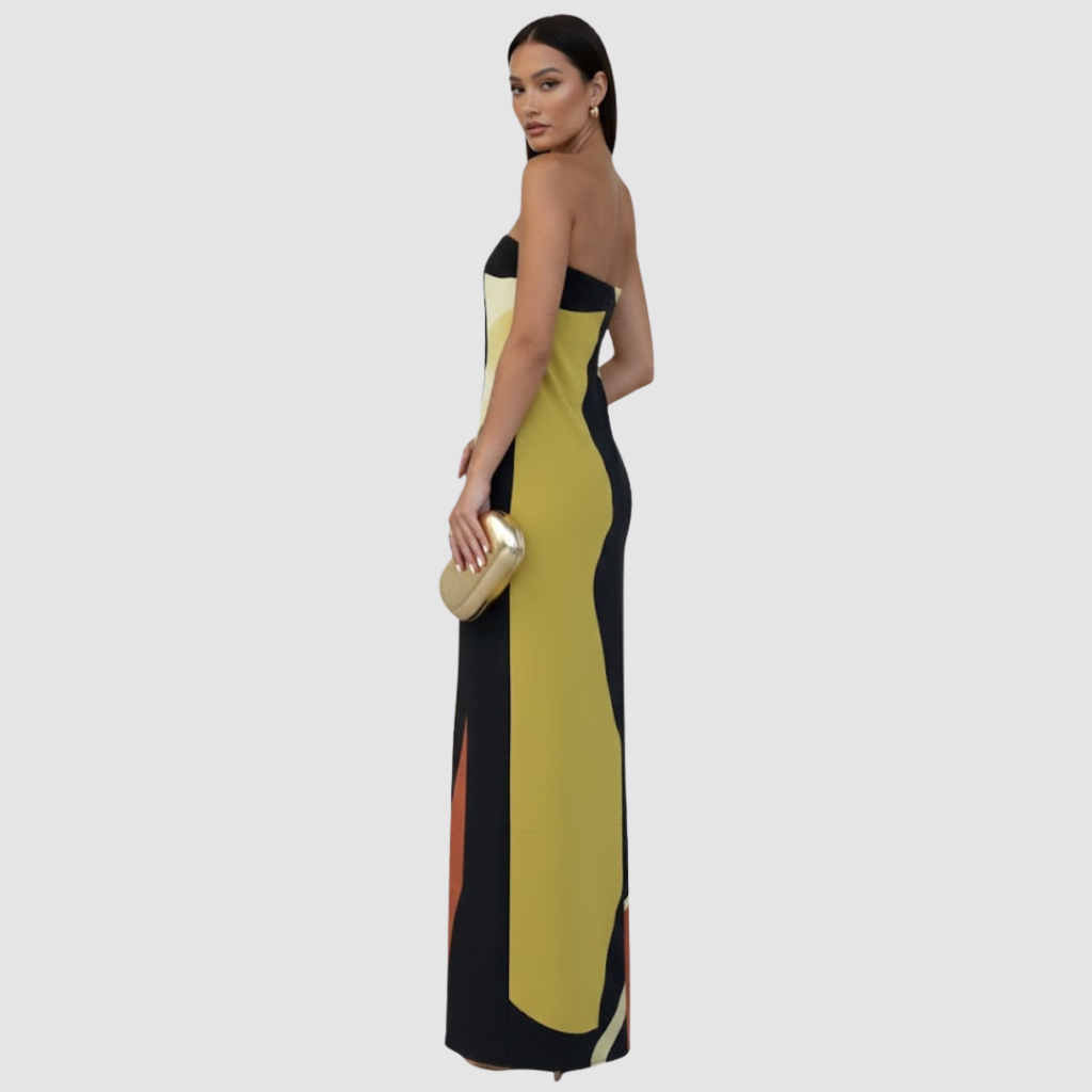 Floral Strapless Maxi Dress