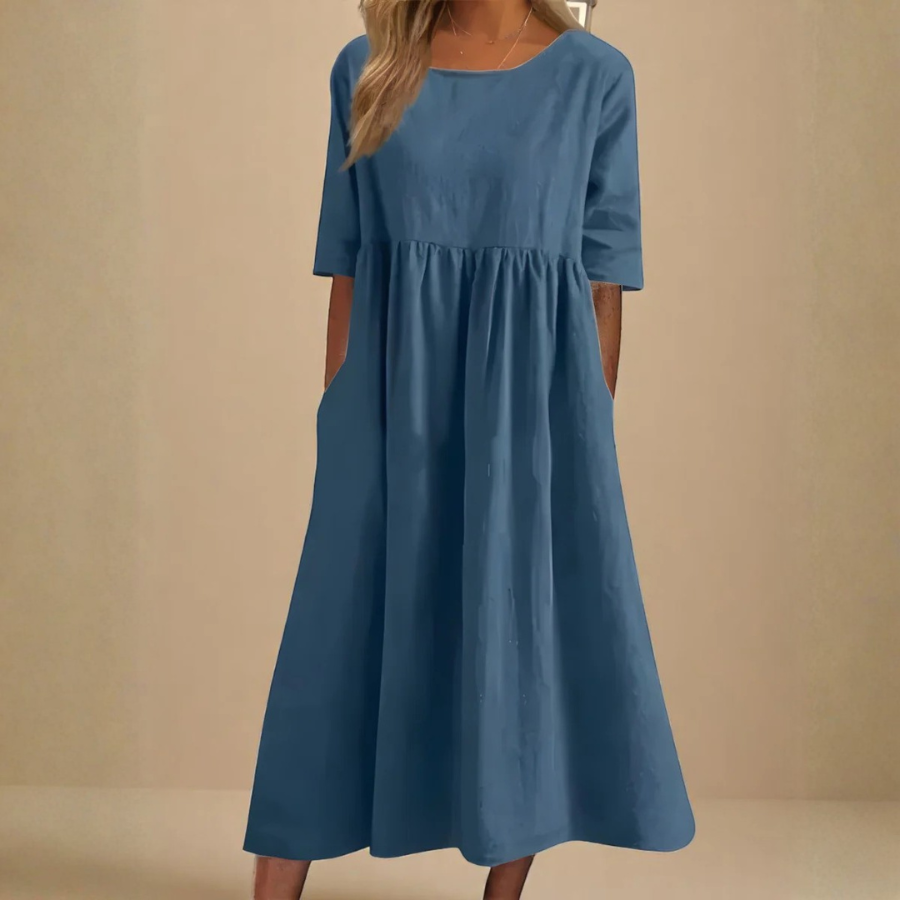 Breathable Cotton Midi Dress