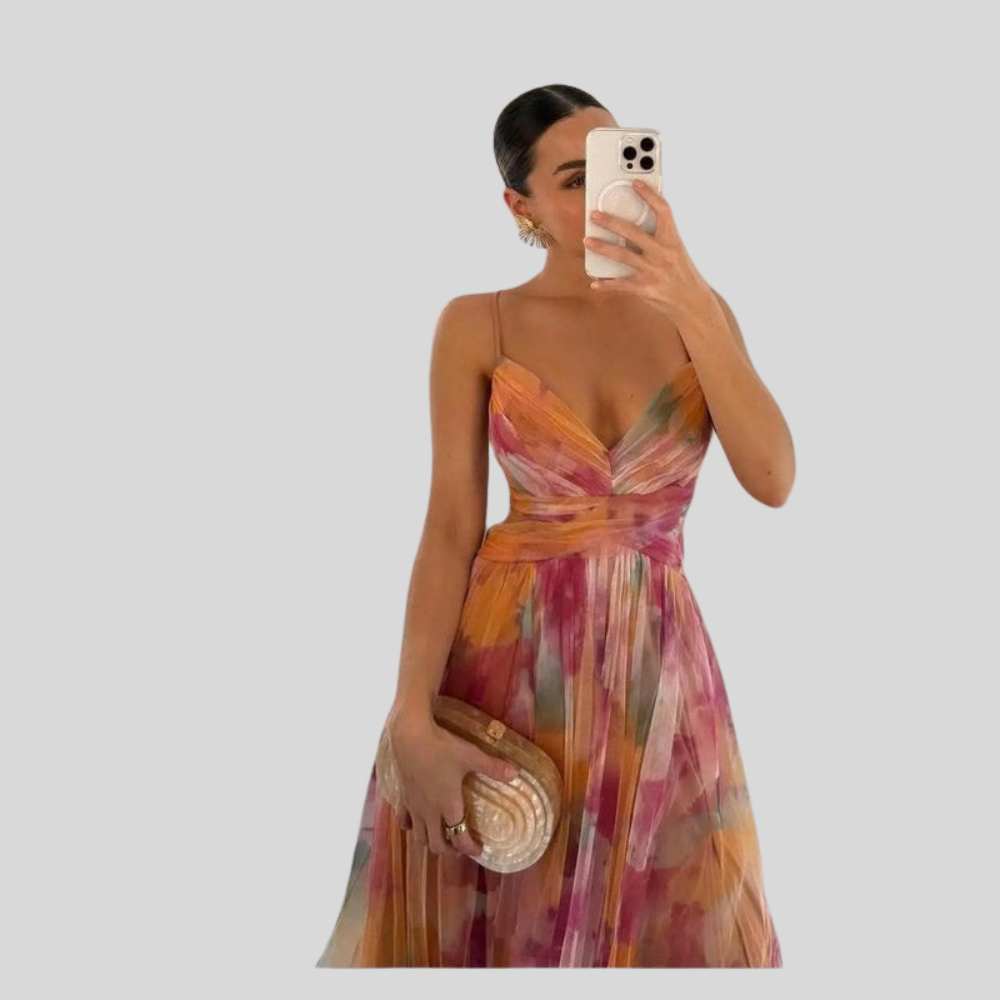 Airy Floral Maxi Dress