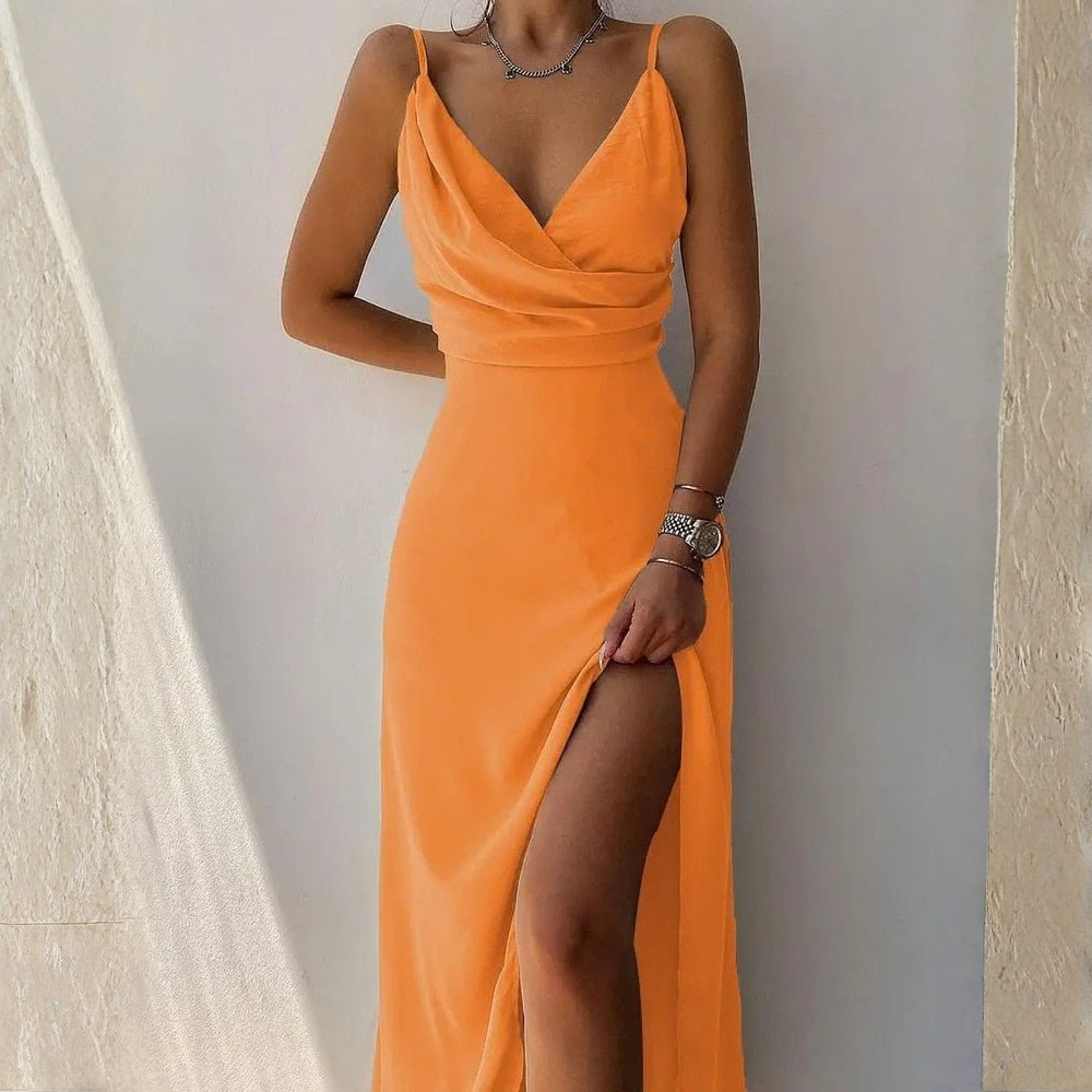 Floral Midi Dress V Neck