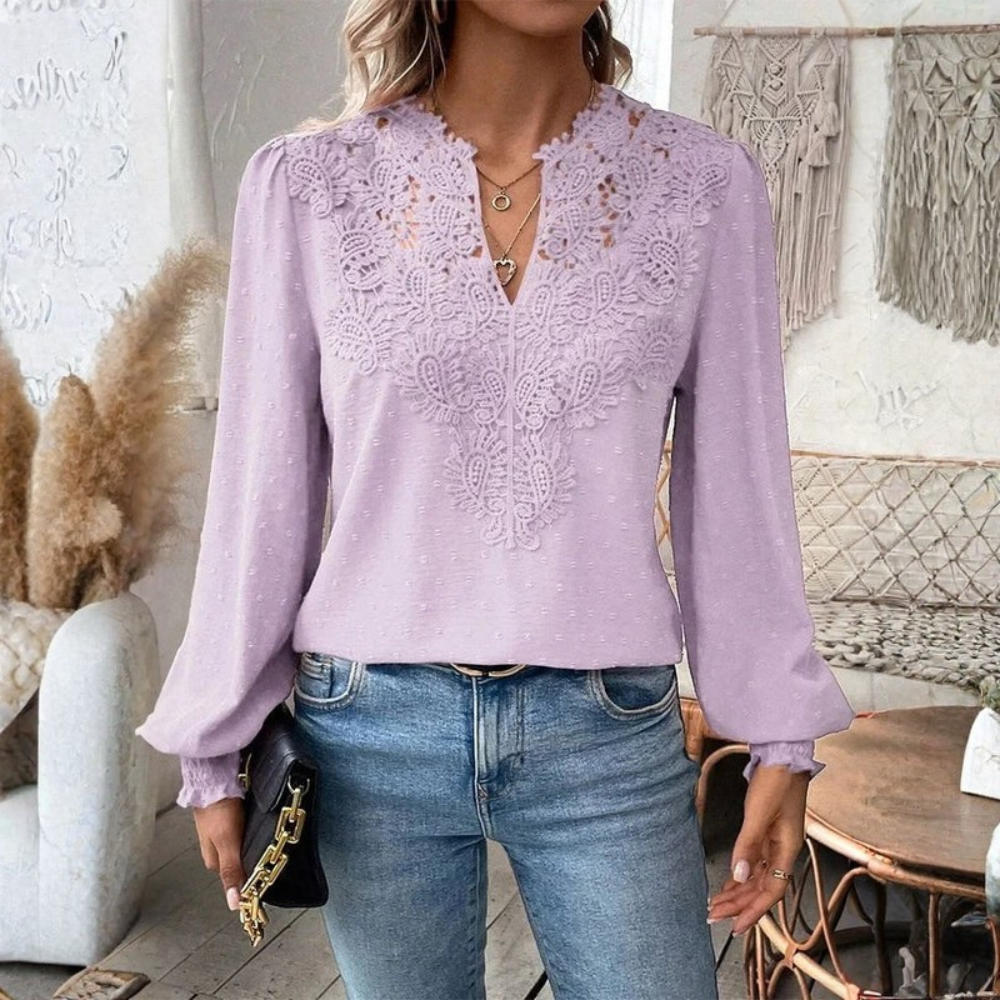 Timeless Lace Blouse Openwork
