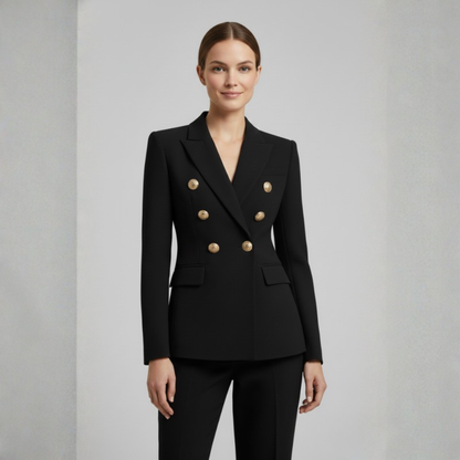 Polished Blazer Notch Collar