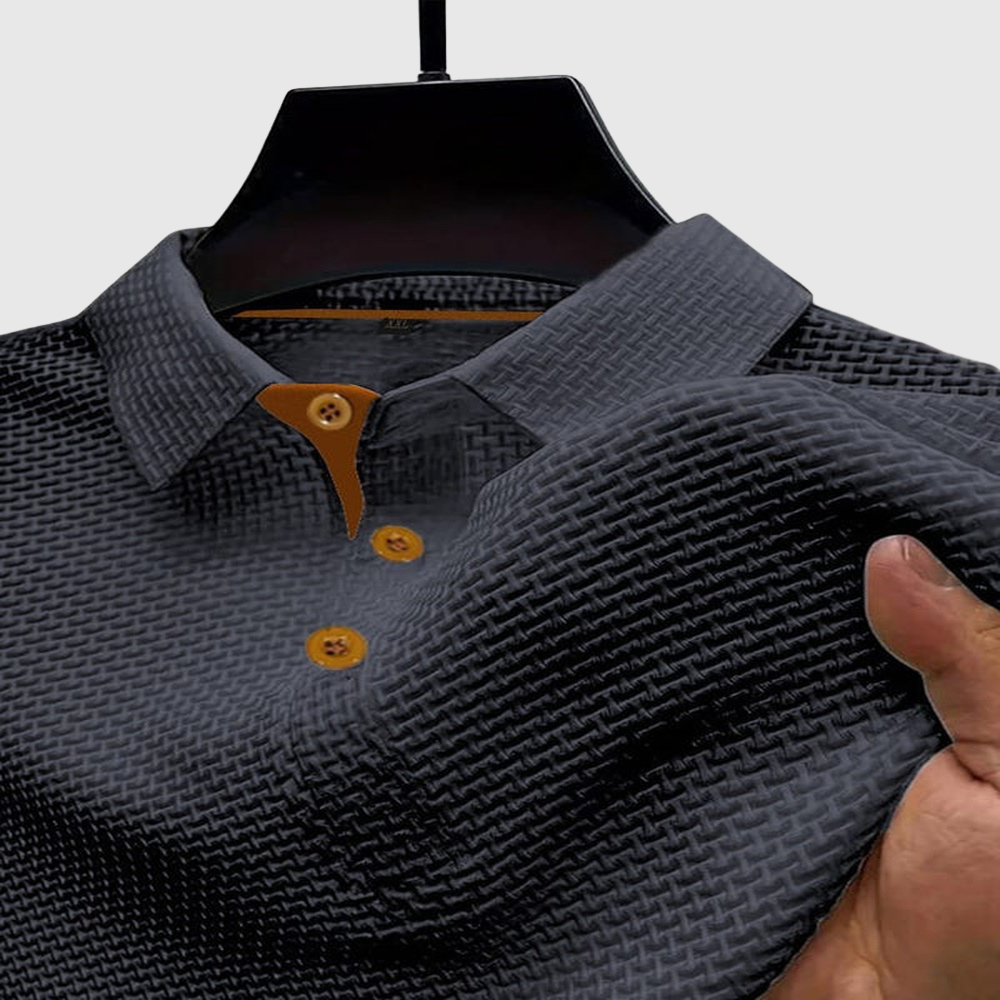 Modern Textured Airy Polo Shirt