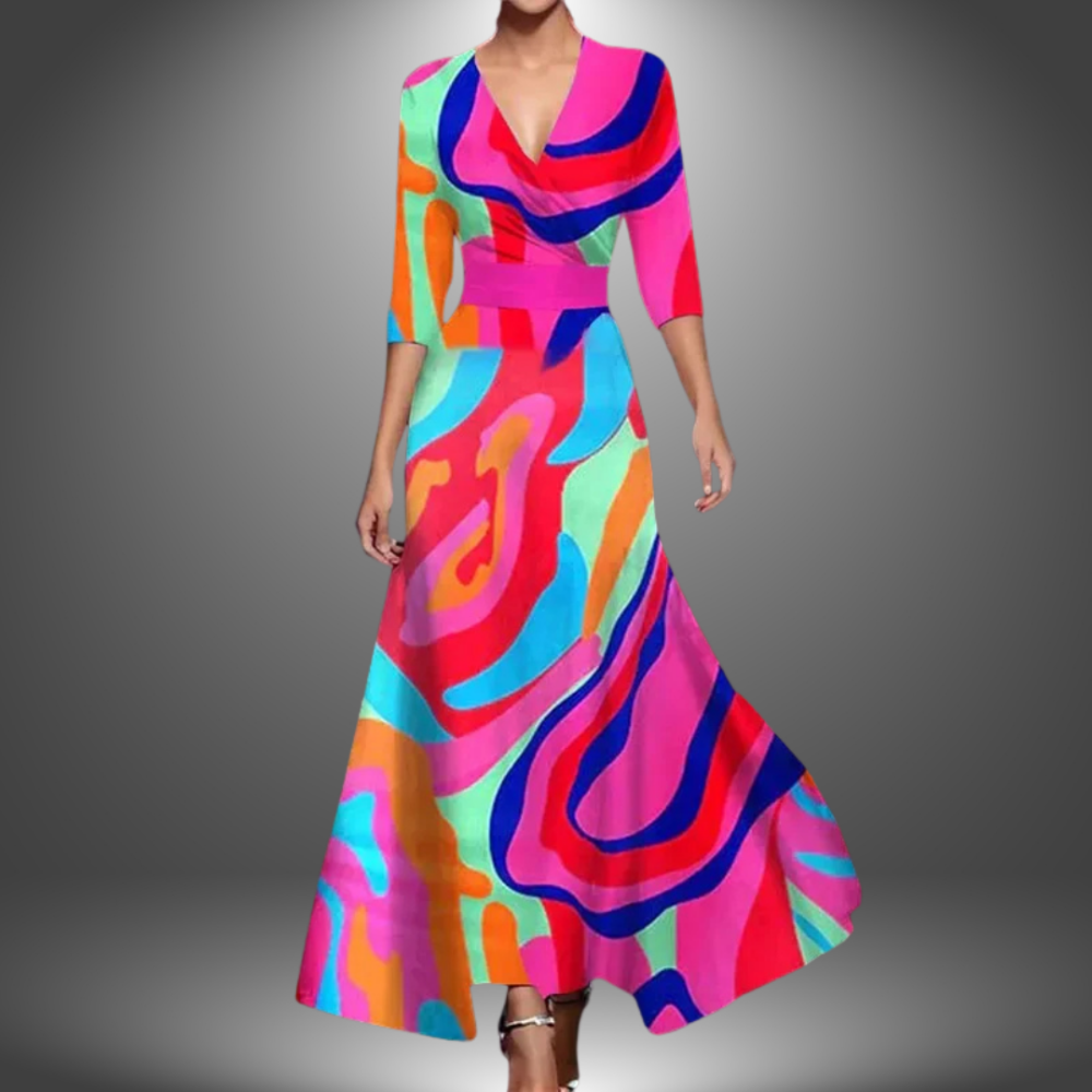 Graceful Wrap Maxi Dress