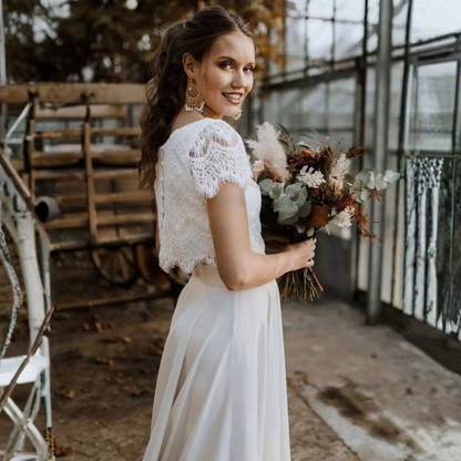 Romantic Lace Two Piece Gown