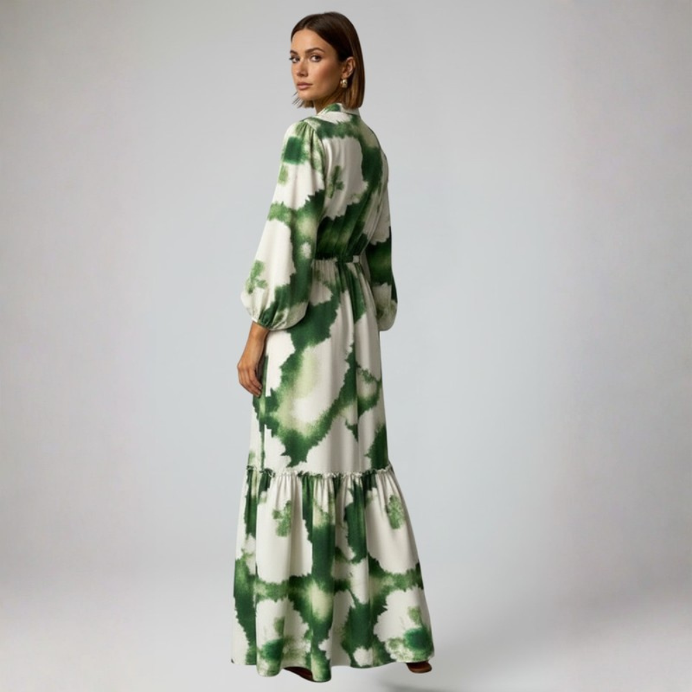 Graceful V Neck Maxi Dress