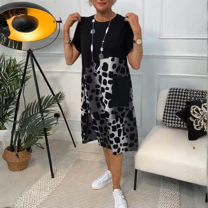 Bold Leopard Knit Midi Dress