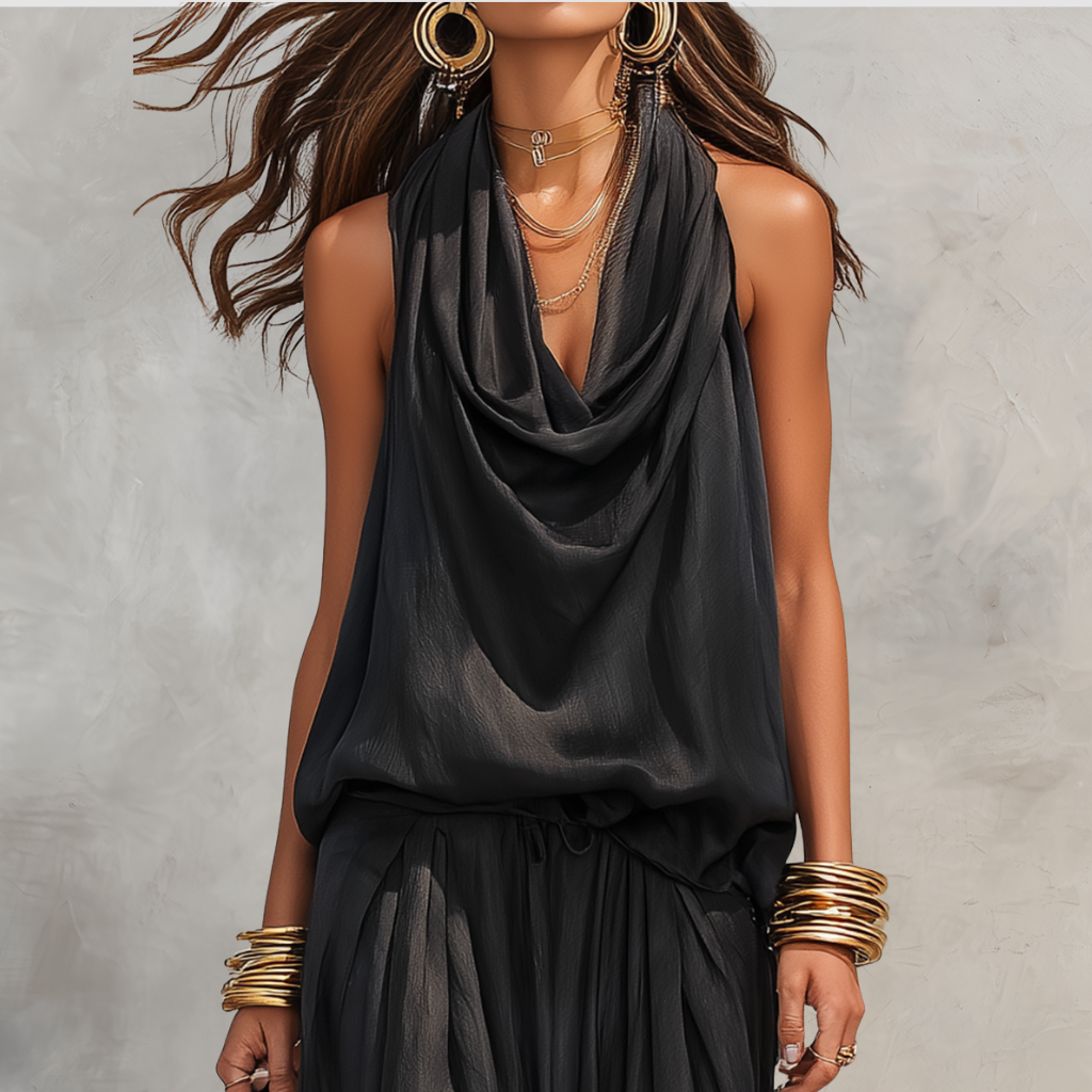 Asymmetrical Boho Two Piece Outfit