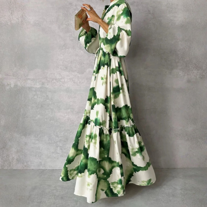 Graceful Floral Tiered Maxi Dress