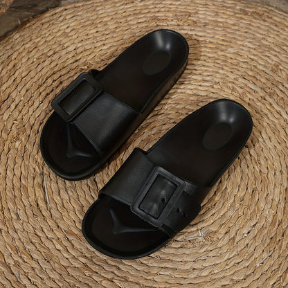 Buckle Soft Sole Slide Sandals