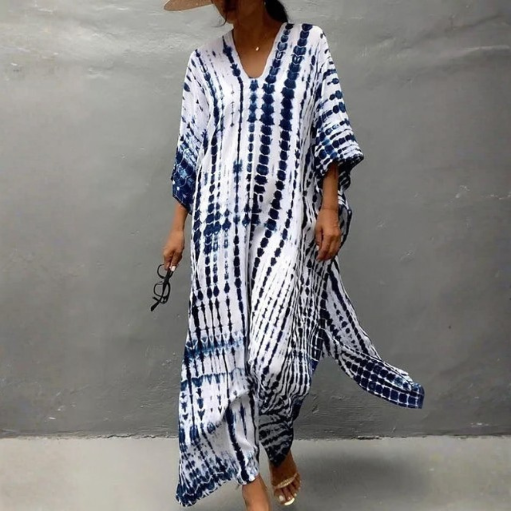 Airy Chiffon Caftan Maxi Dress