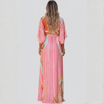 Abstract Print Maxi Dress