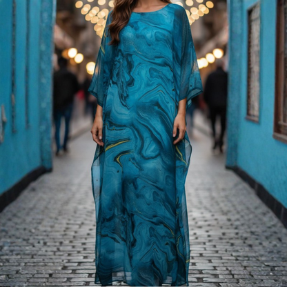 Graceful Chiffon Evening Maxi Dress