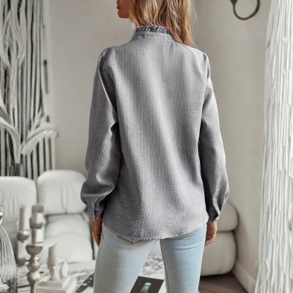 Striped Ruffle Top Long Sleeve