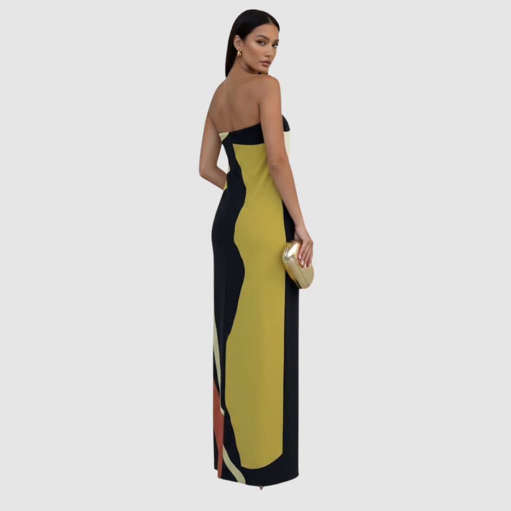 Floral Strapless Maxi Dress
