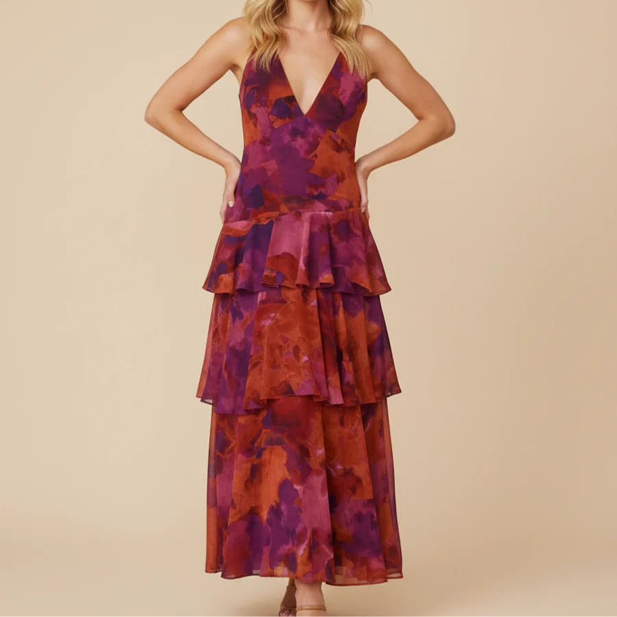 Floral Tiered Maxi Dress