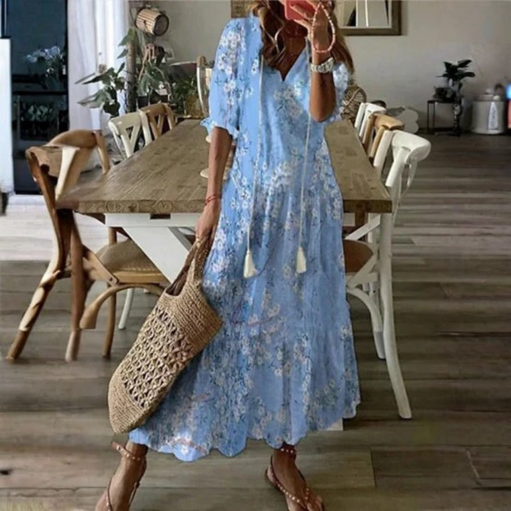 Boho Tassel Maxi Dress