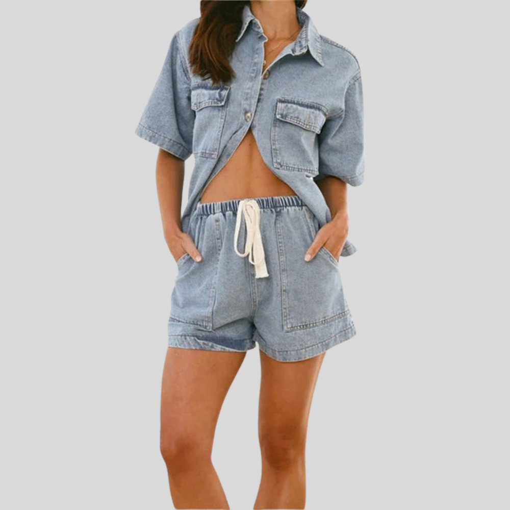 Casual Shirt Shorts Set