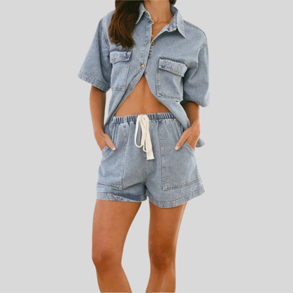 Casual Shirt Shorts Set