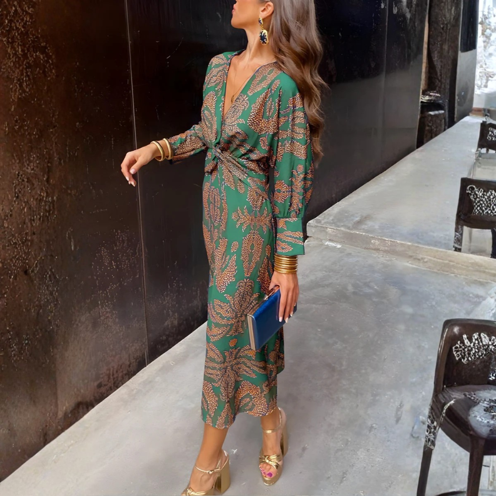 Flowing Knotted Maxi Dress