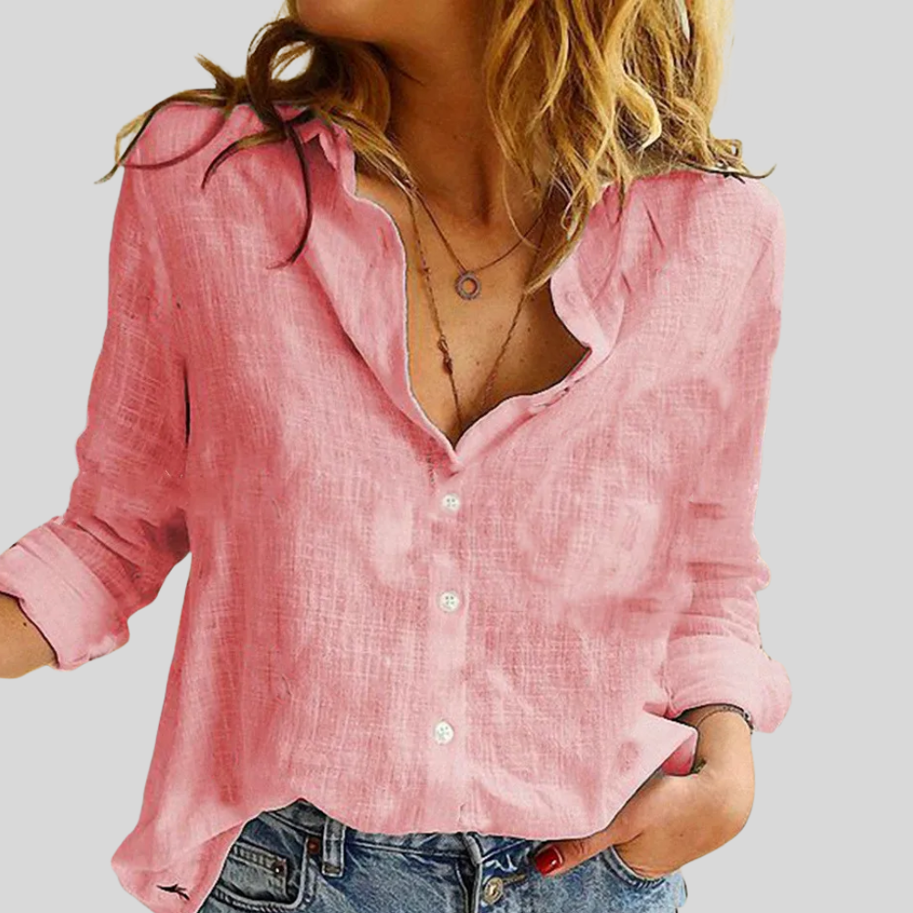 Chic Cotton Button Front Top