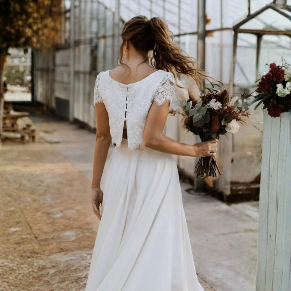 Romantic Lace Two Piece Gown