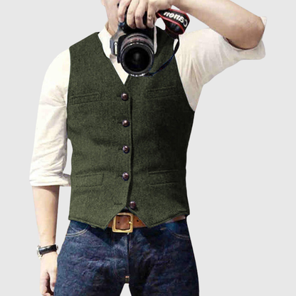 Slim Fit Button Front Waistcoat