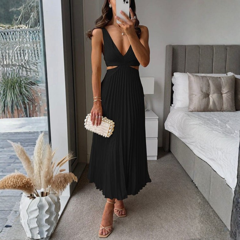Graceful Chiffon Midi Dress