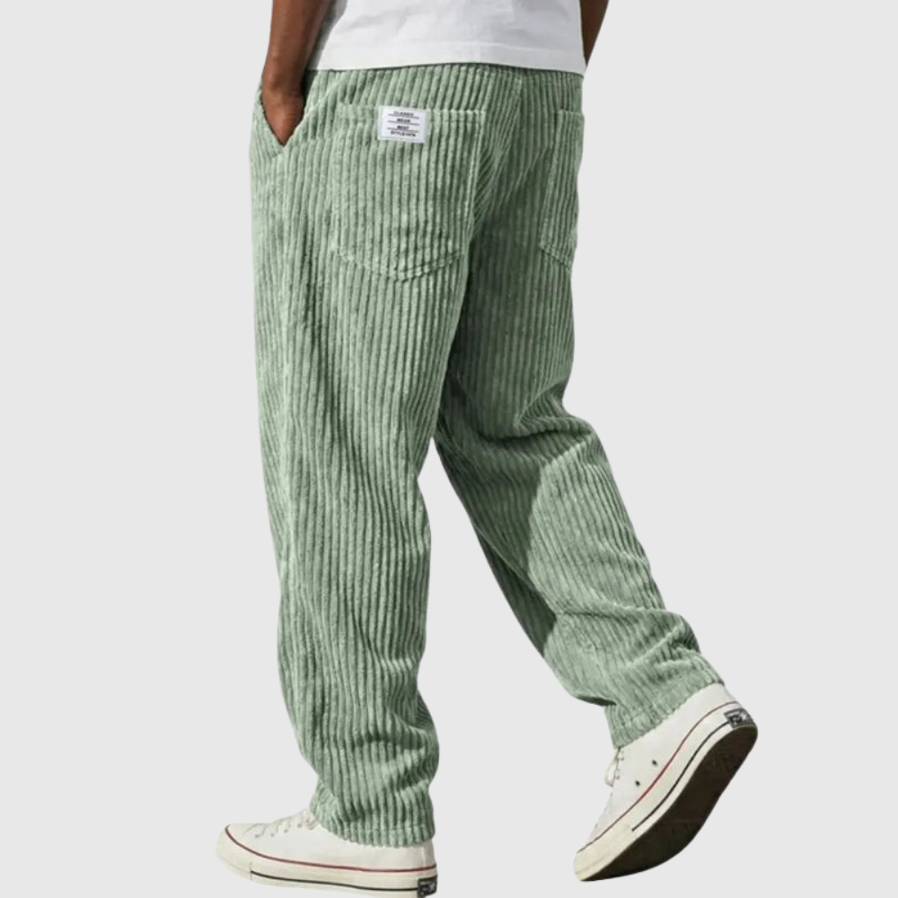 Relaxed Fit Casual Corduroy Trousers
