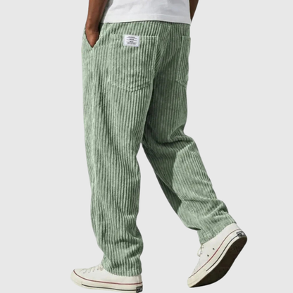 Relaxed Fit Casual Corduroy Trousers