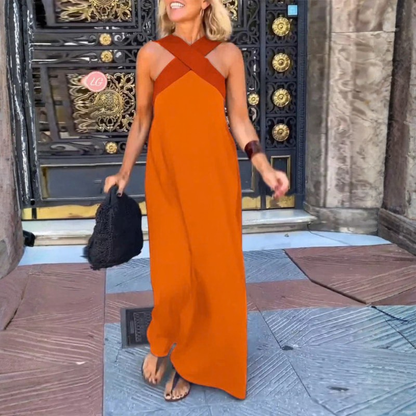 Breathable Crossed Maxi Dress
