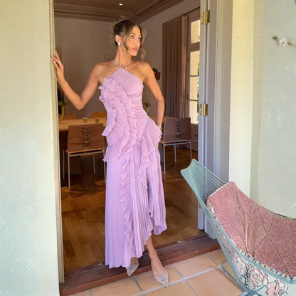 Radiant Halter Maxi Dress Backless