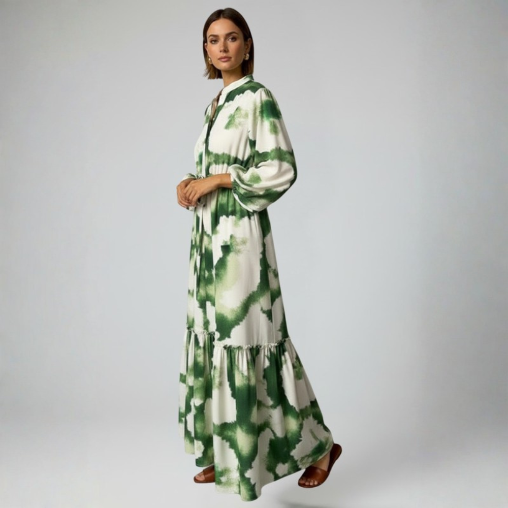 Graceful V Neck Maxi Dress