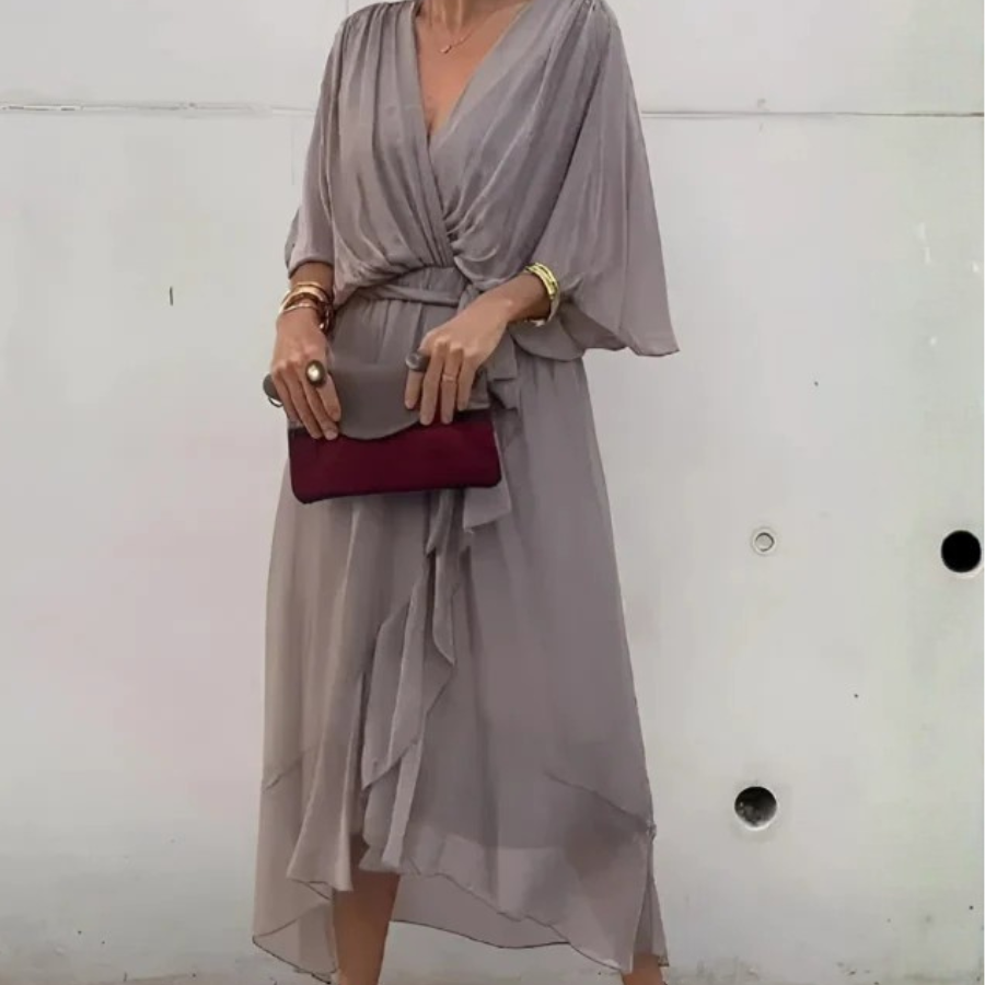 Radiant Wrap Midi Dress