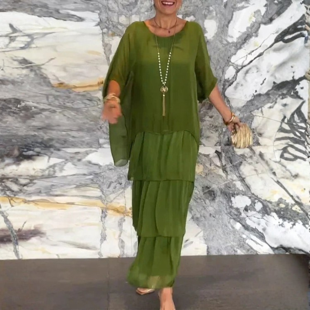 Airy Layered Maxi Dress