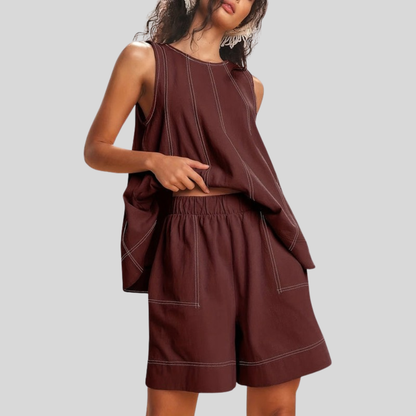 Sleeveless Two Piece Set