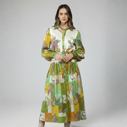 Graceful V Neck Maxi Dress