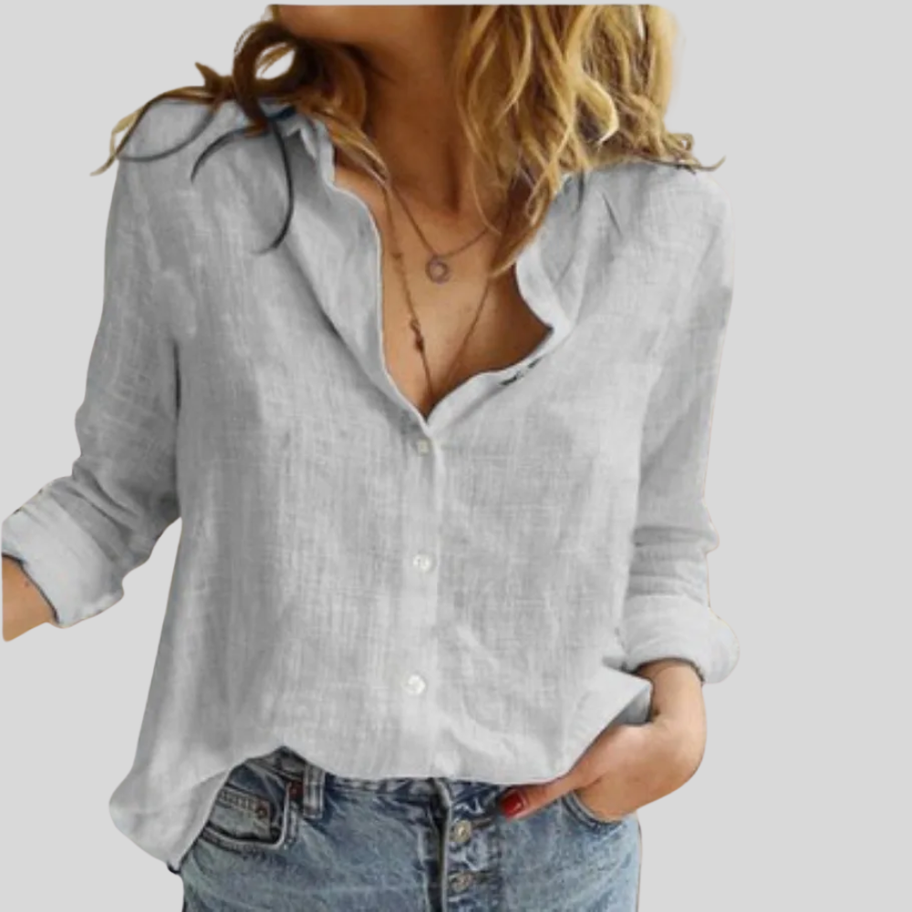 Chic Cotton Button Front Top