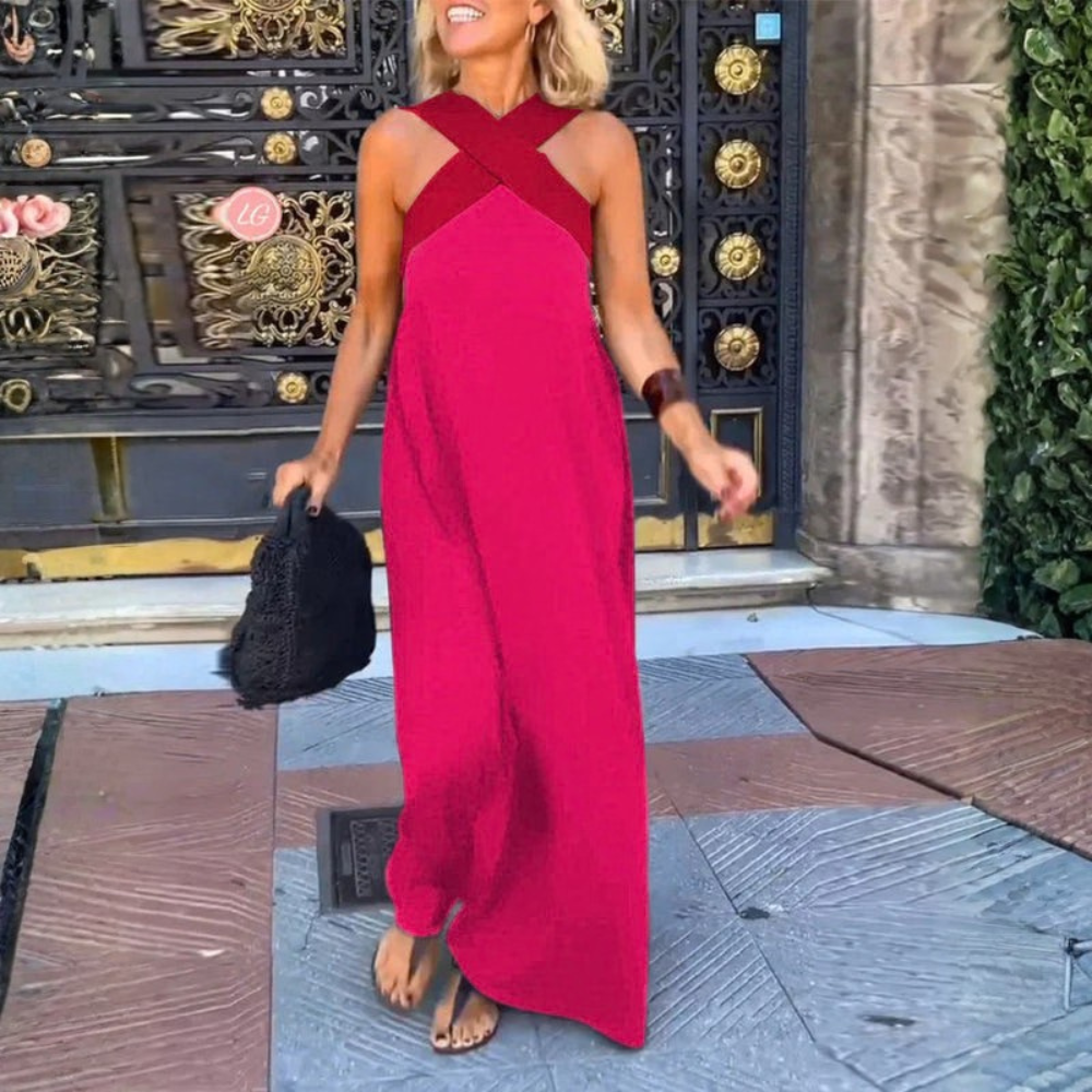 Breathable Crossed Maxi Dress