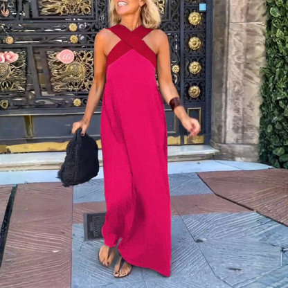 Breathable Crossed Maxi Dress