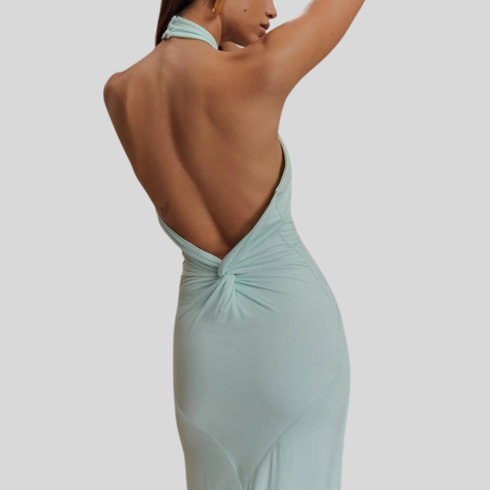 Graceful Maxi Dress High Neck