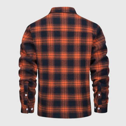 Warm Lined Plaid Casual Jacket